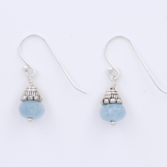 *Bali Blue Aqua Gemstone Earrings - Picture 3 of 6